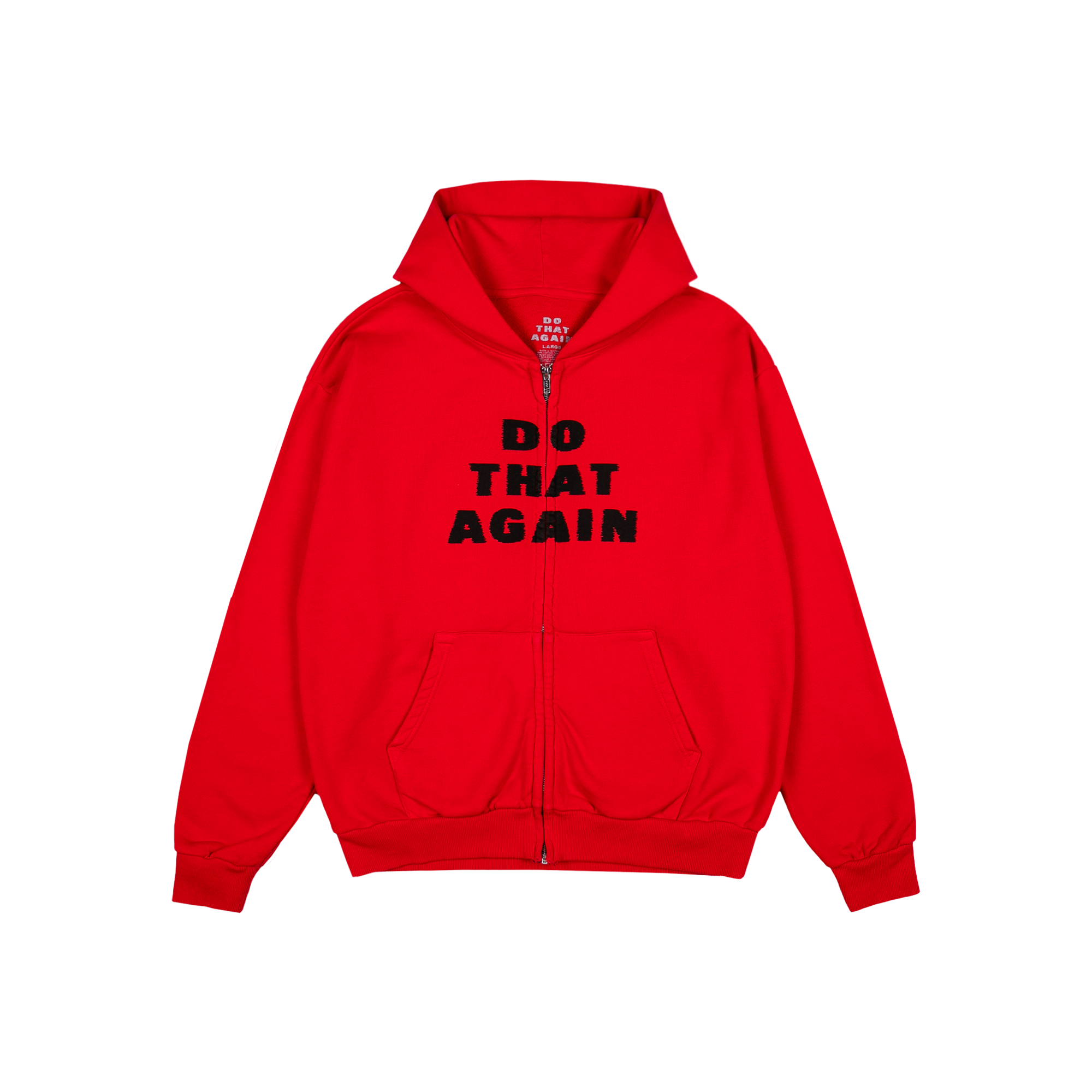 Do That Again Red Zip Hoodie – Malcolm Todd Official Store