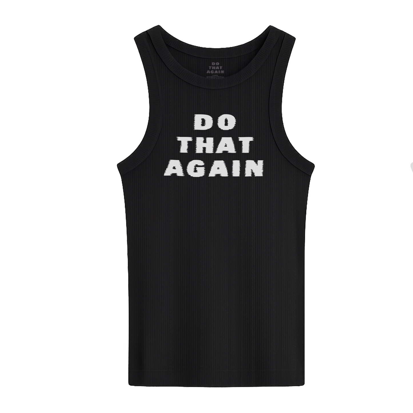 Do That Again Black Ribbed Tank (Set Of 3)
