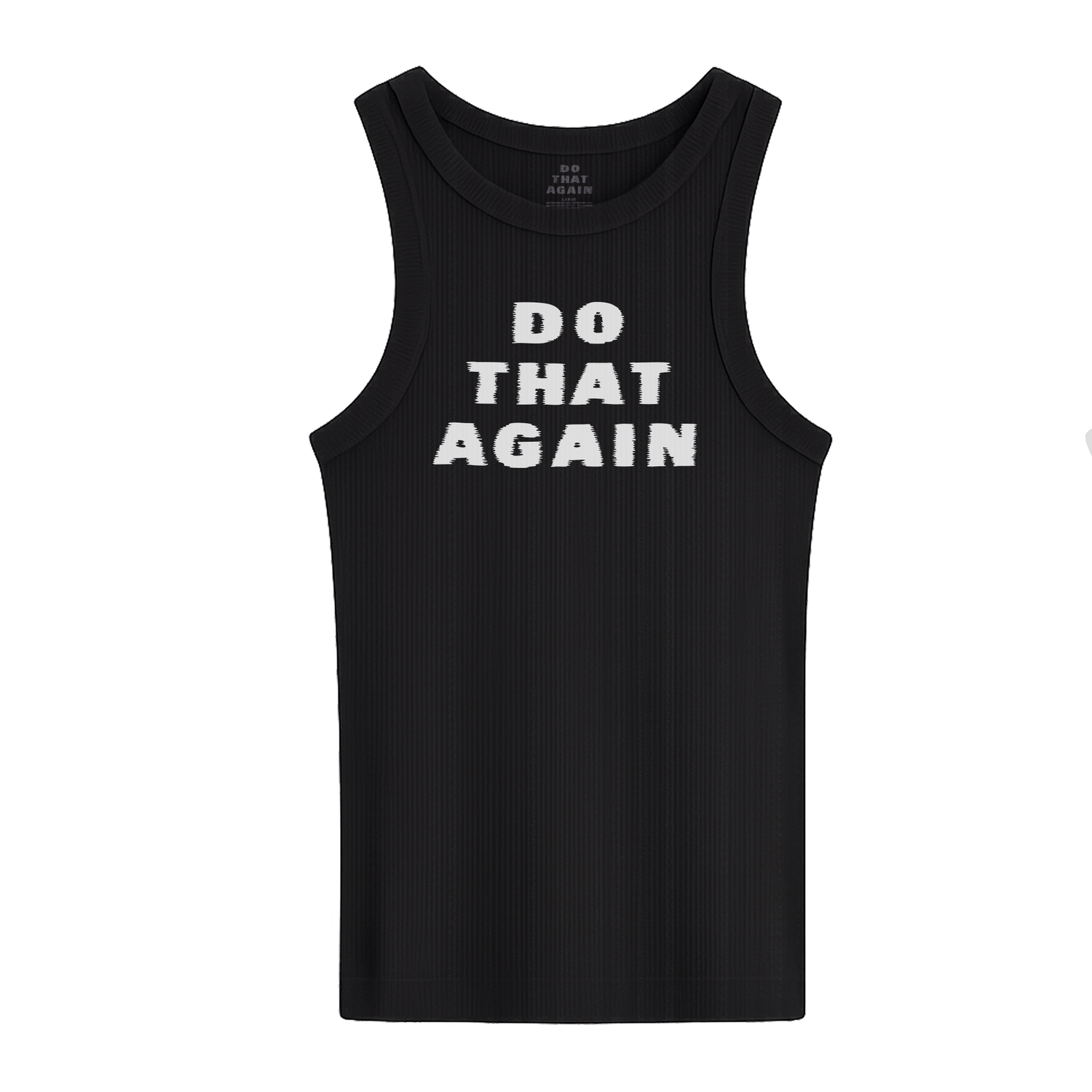 Do That Again Black Ribbed Tank (Set Of 3)