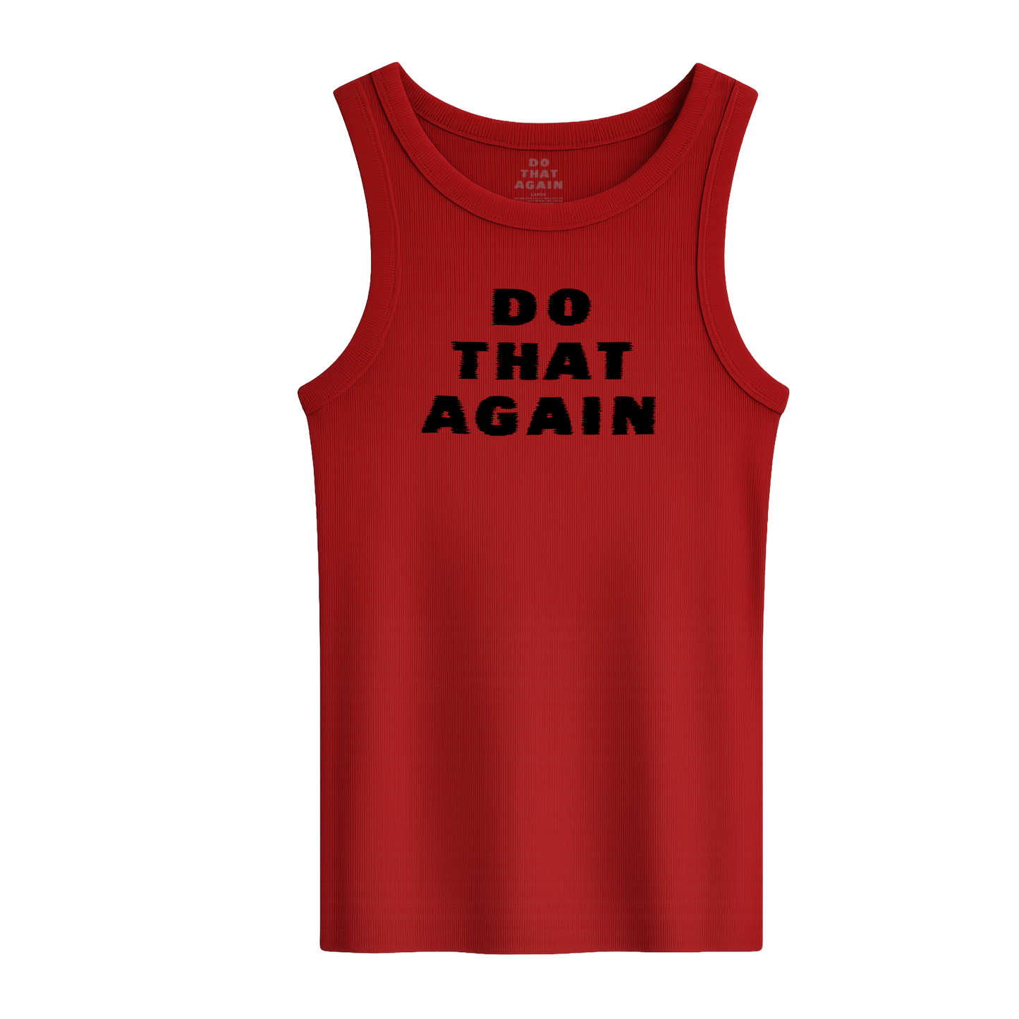 Do That Again Red Ribbed Tank (Set Of 3)