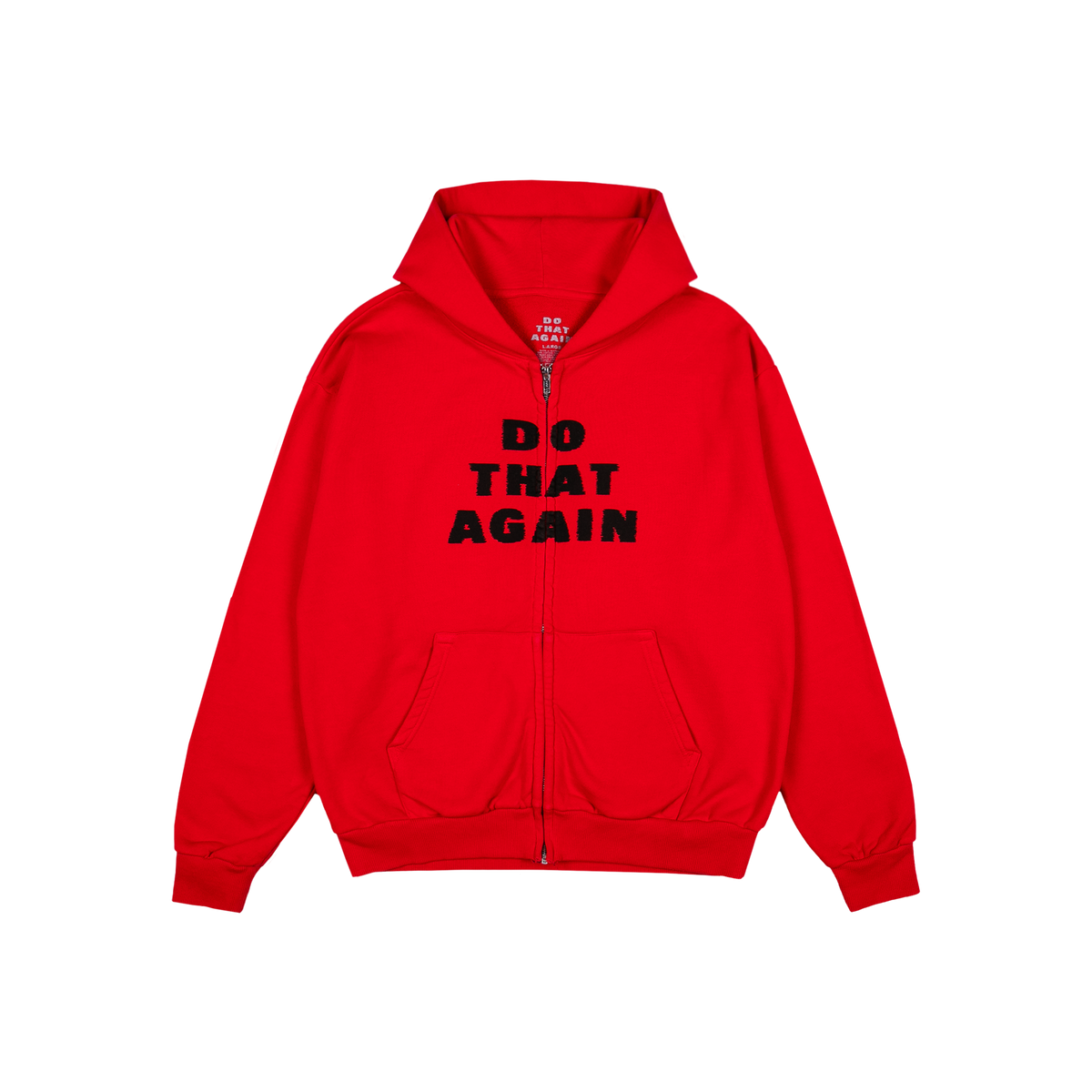 Do That Again Red Zip Hoodie